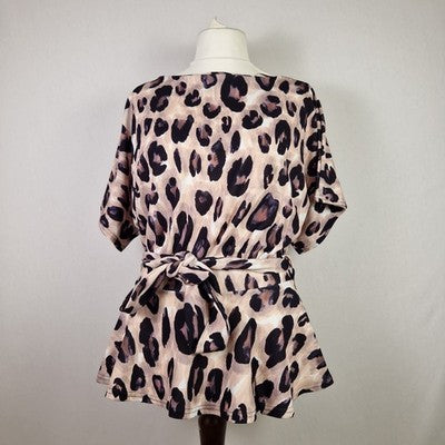 Quiz Womens Leopard Print Top UK 12