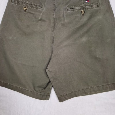 Tommy Hilfiger Mens Green Cargo Shorts W34 Cotton Preloved