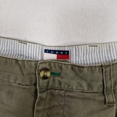Tommy Hilfiger Mens Green Cargo Shorts W34 Cotton Preloved