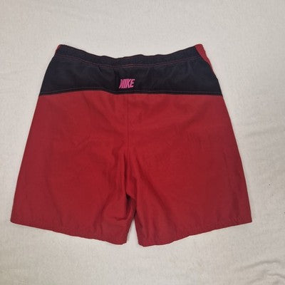 Nike Mens Red Swim Shorts Size L Microfibre Preloved
