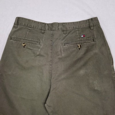 Tommy Hilfiger Mens Green Cargo Shorts W34 Cotton Preloved