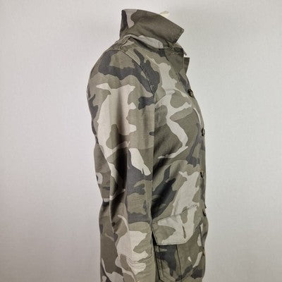 Marks and Spencer Limited Edition Womens Green Military Jacket UK 6 Cotton Twill