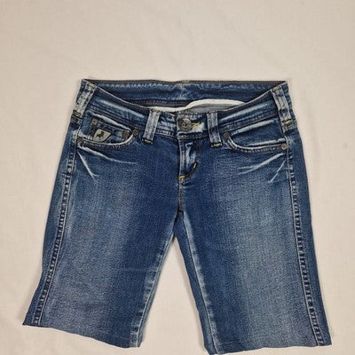 Lois Mens Blue Denim Bermuda Shorts W34 Cotton Preloved