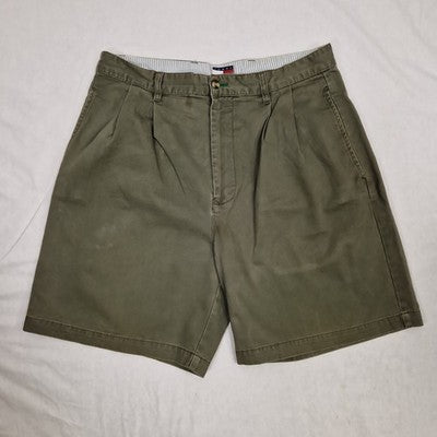 Tommy Hilfiger Mens Green Cargo Shorts W34 Cotton Preloved