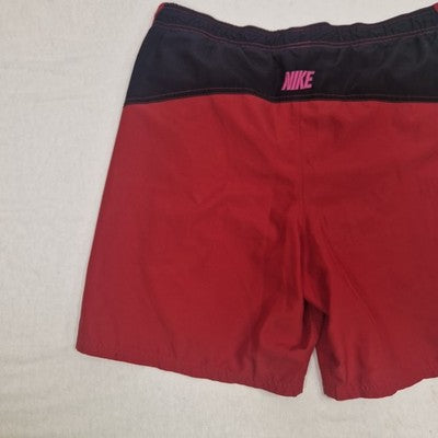 Nike Mens Red Swim Shorts Size L Microfibre Preloved