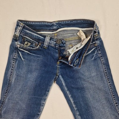 Lois Mens Blue Denim Bermuda Shorts W34 Cotton Preloved