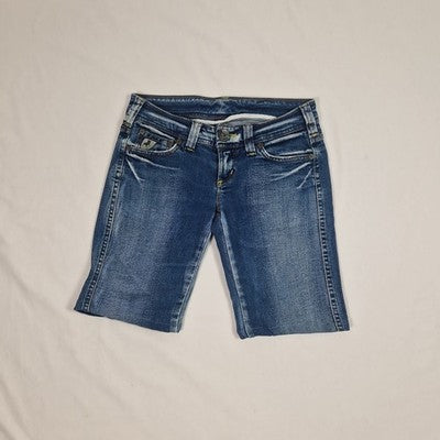 Lois Mens Blue Denim Bermuda Shorts W34 Cotton Preloved