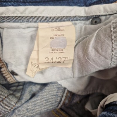 Lois Mens Blue Denim Bermuda Shorts W34 Cotton Preloved