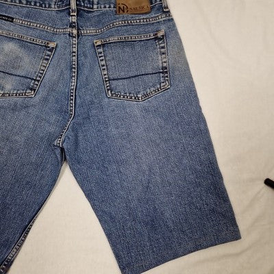 Nautica Mens Blue Bermuda Shorts W36 Cotton Preloved