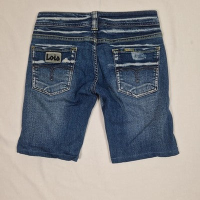 Lois Mens Blue Denim Bermuda Shorts W34 Cotton Preloved