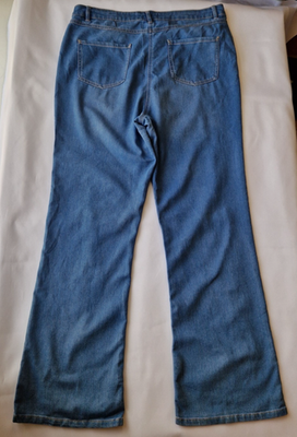 Papaya Womens Blue Denim Wide Leg Jeans Size 16 Preloved