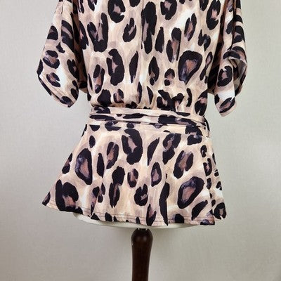 Quiz Womens Leopard Print Top UK 12