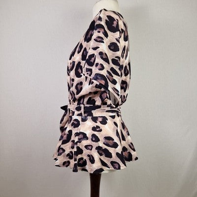 Quiz Womens Leopard Print Top UK 12