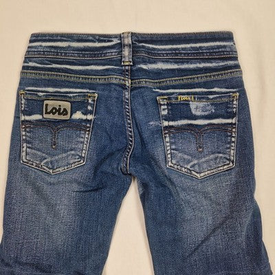 Lois Mens Blue Denim Bermuda Shorts W34 Cotton Preloved