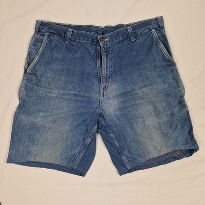 Carhartt Mens Blue Denim Jean Shorts W38 Cotton Preloved