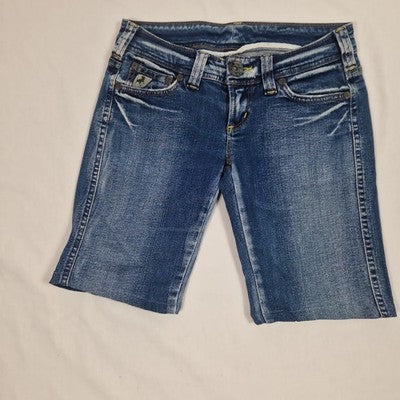 Lois Mens Blue Denim Bermuda Shorts W34 Cotton Preloved