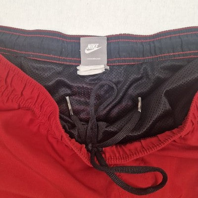 Nike Mens Red Swim Shorts Size L Microfibre Preloved