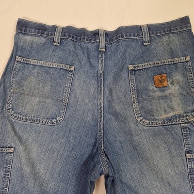 Carhartt Mens Blue Denim Jean Shorts W38 Cotton Preloved