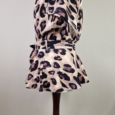 Quiz Womens Leopard Print Top UK 12
