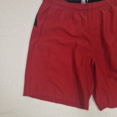 Nike Mens Red Swim Shorts Size L Microfibre Preloved