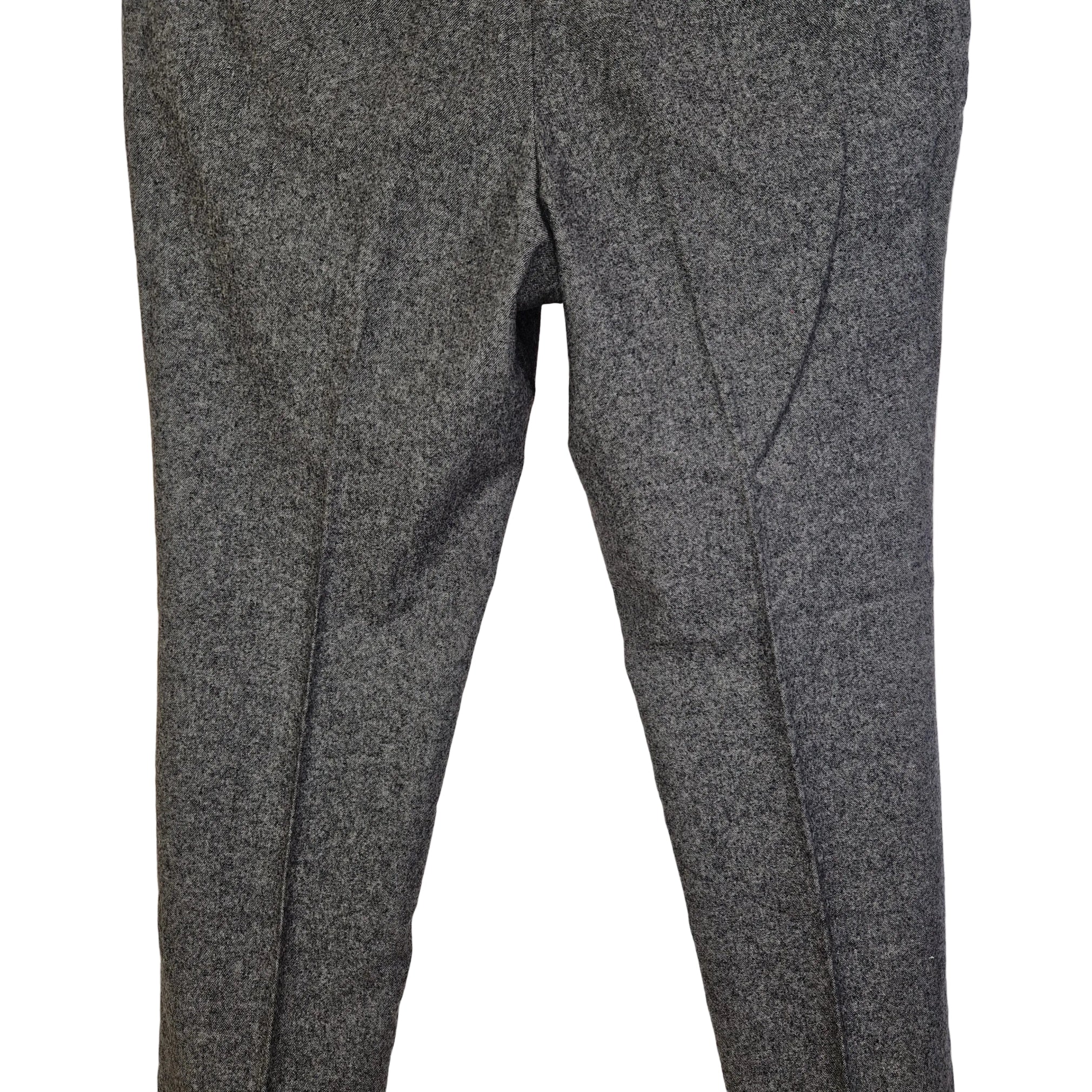 Next men's grey wool blend formal trousers with a classic fit and straight leg.
