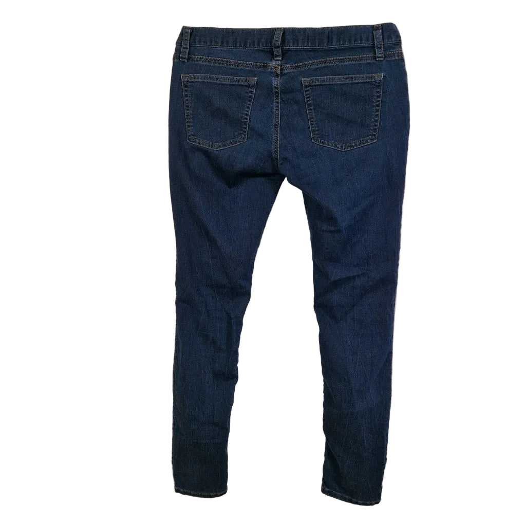 Gap women's slim fit mid-rise blue stretch denim jeggings with five-pocket styling.