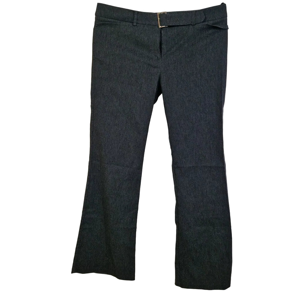 New Look Womens Straight Leg Work Trousers Smart Dark Grey UK 14
