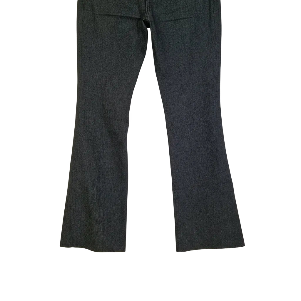 New Look dark grey straight leg work trousers with a mid-rise fit.
