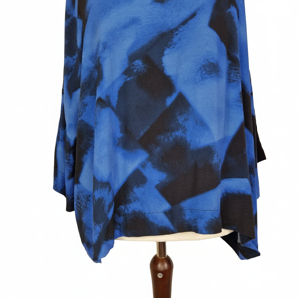 Kin by John Lewis tunic in a blue and black abstract print with a relaxed fit.