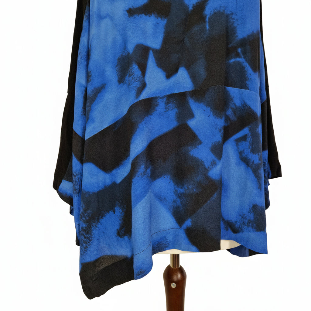 Kin by John Lewis blue and black abstract print tunic with a relaxed fit.
