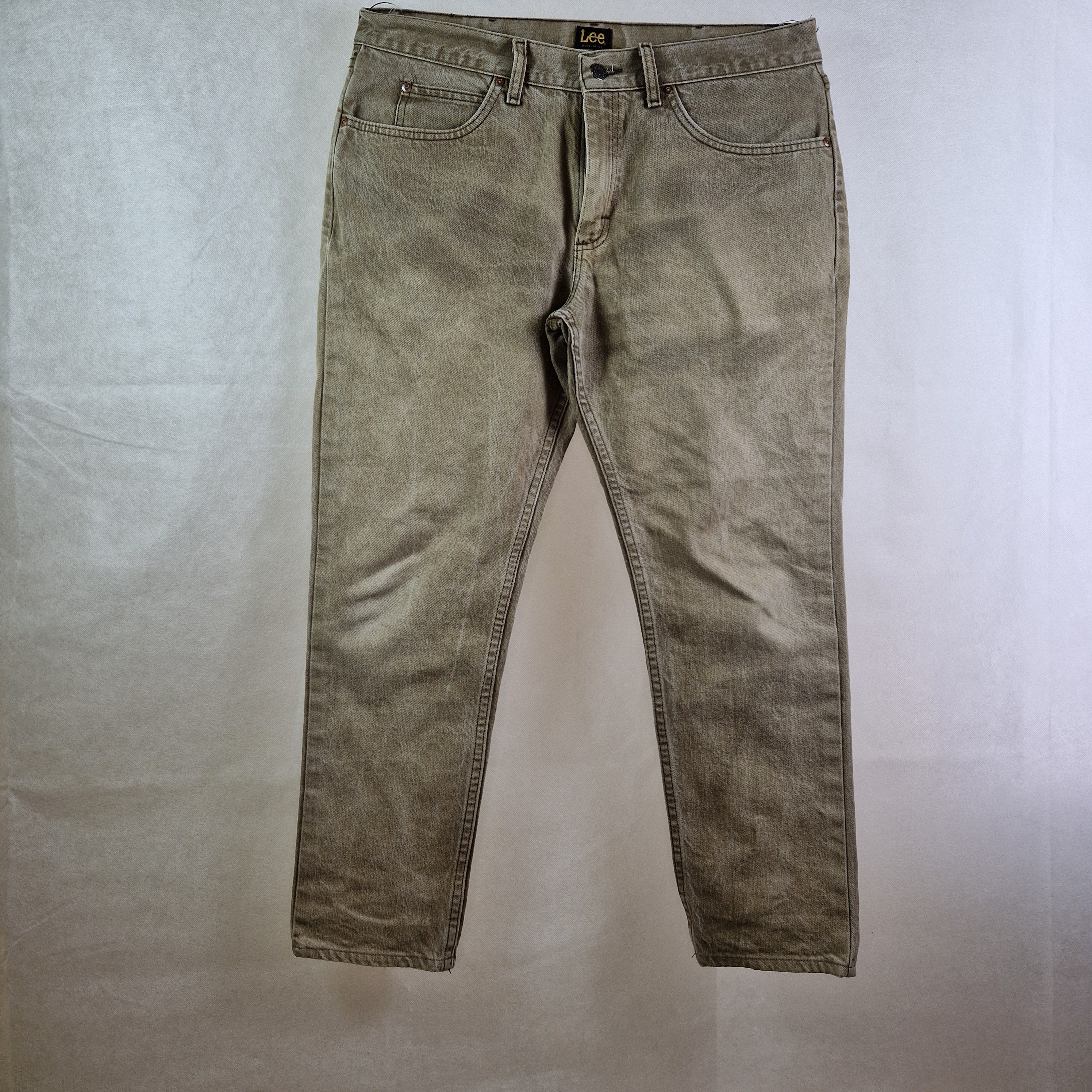Lee Men's Jeans Regular Fit Straight Leg Brown UK W36 L29