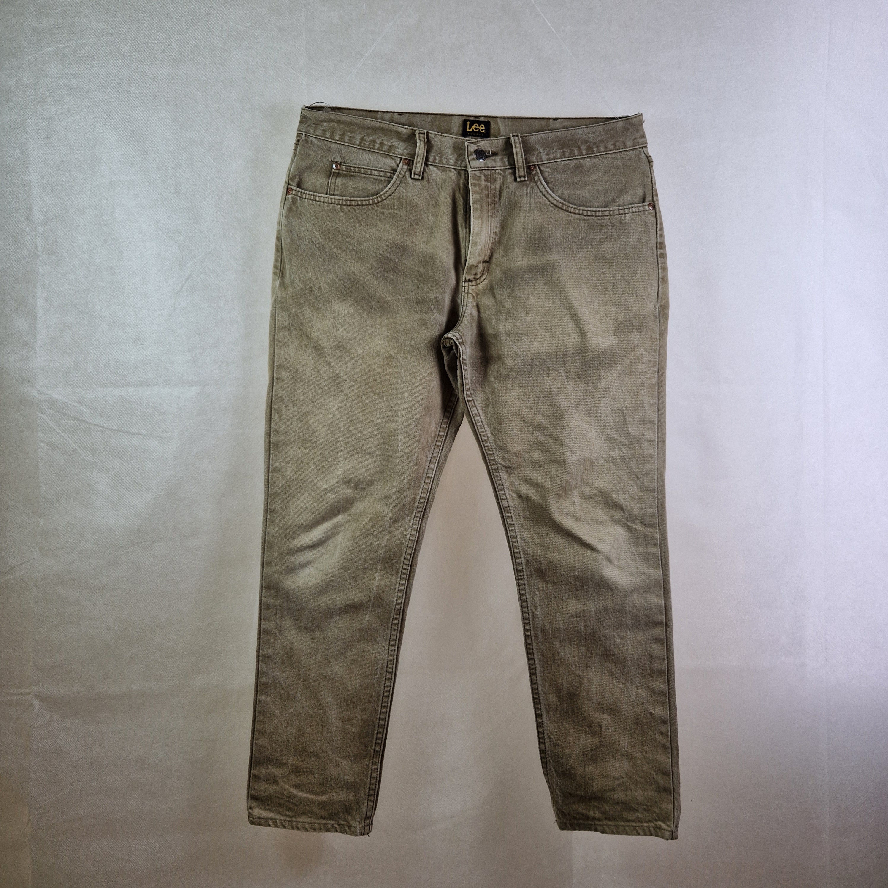 Lee Men's Jeans Regular Fit Straight Leg Brown UK W36 L29