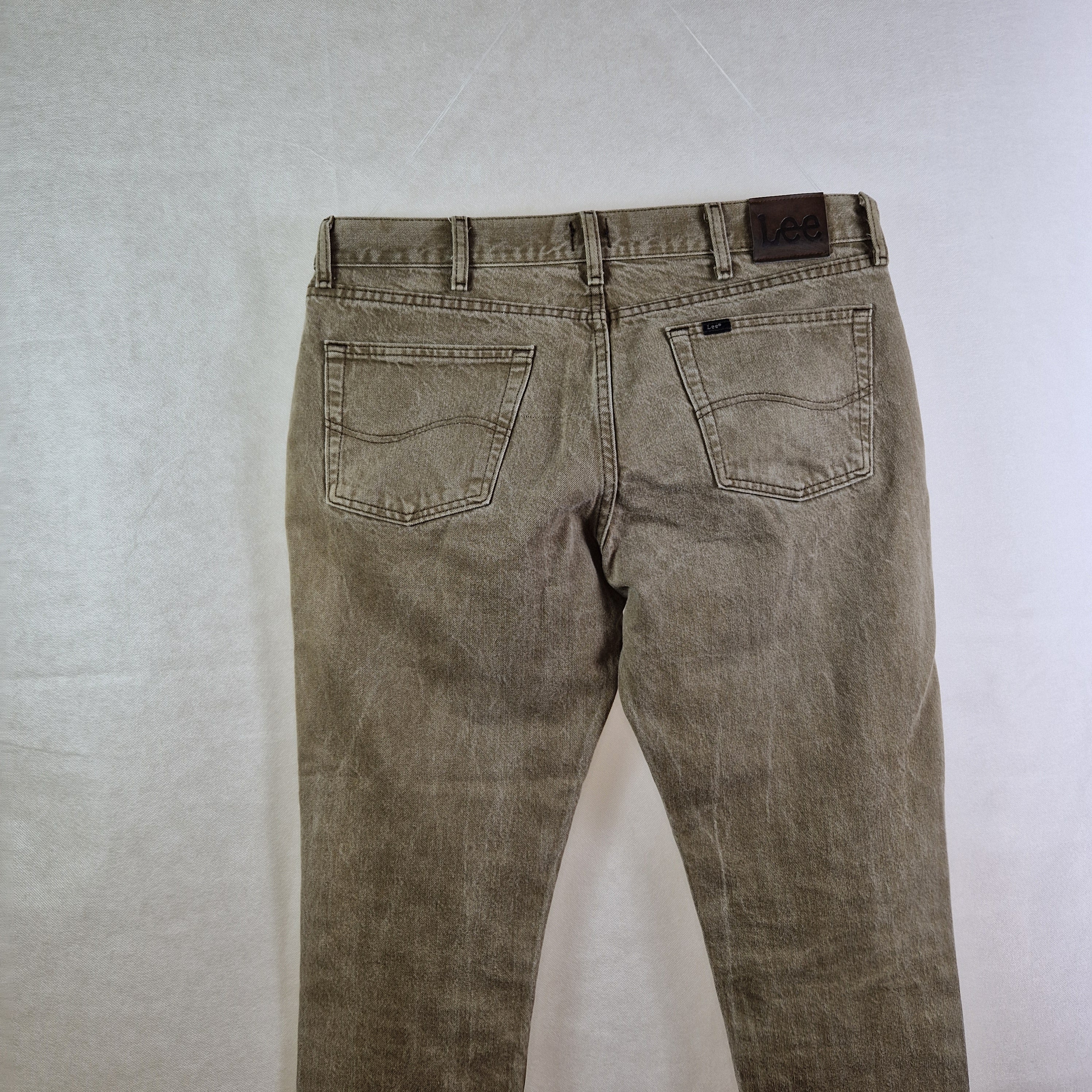 Lee Men's Jeans Regular Fit Straight Leg Brown UK W36 L29