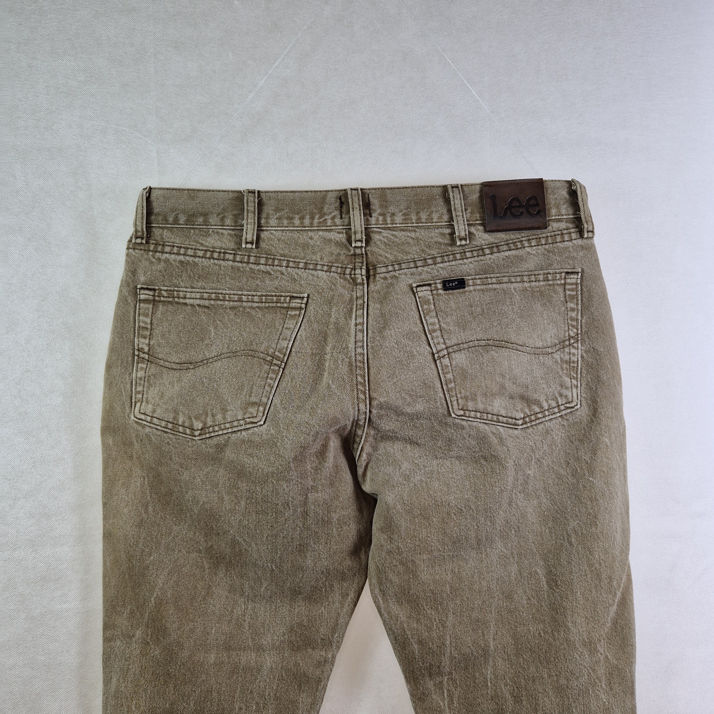 Lee Men's Jeans Regular Fit Straight Leg Brown UK W36 L29
