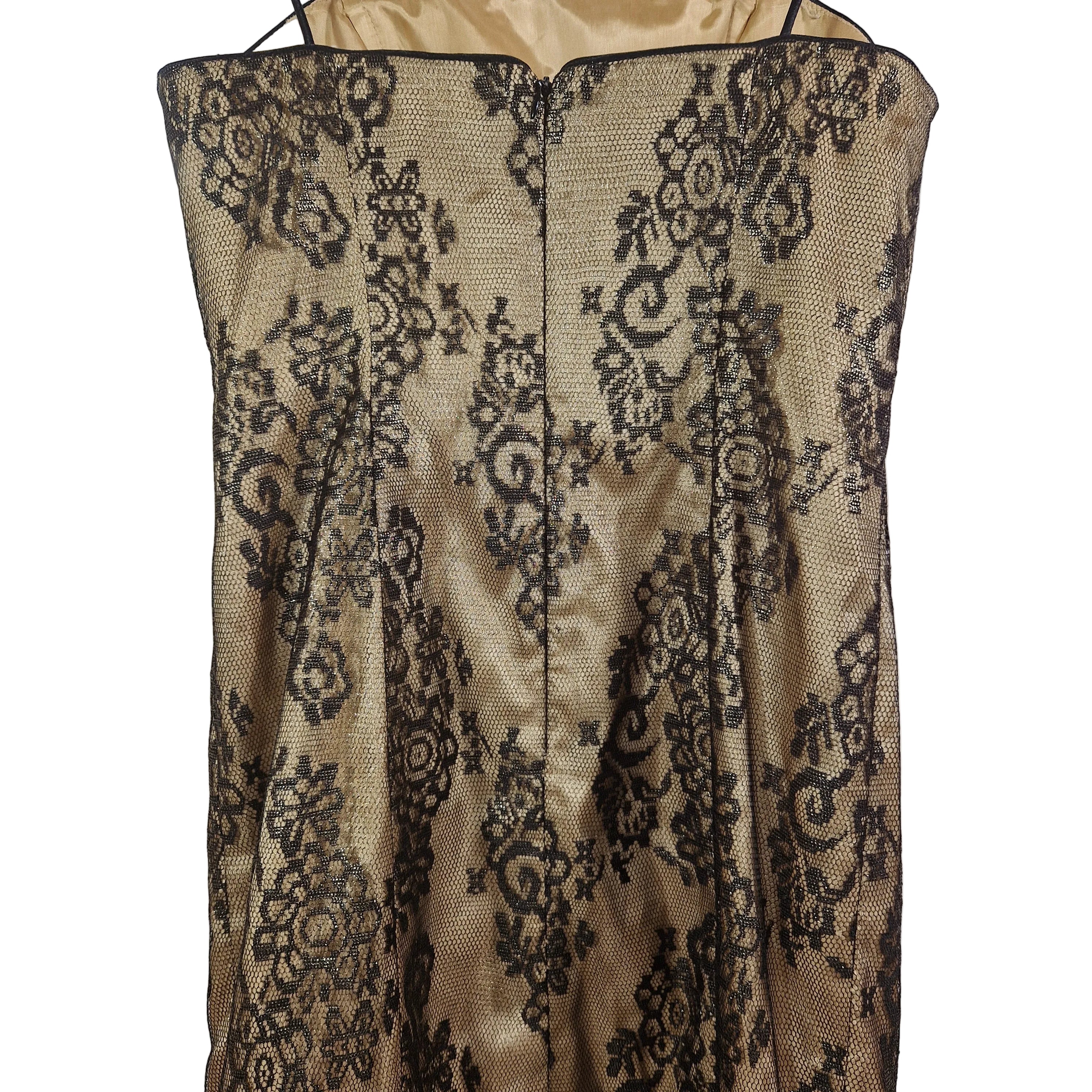 Black lace garment on a white background