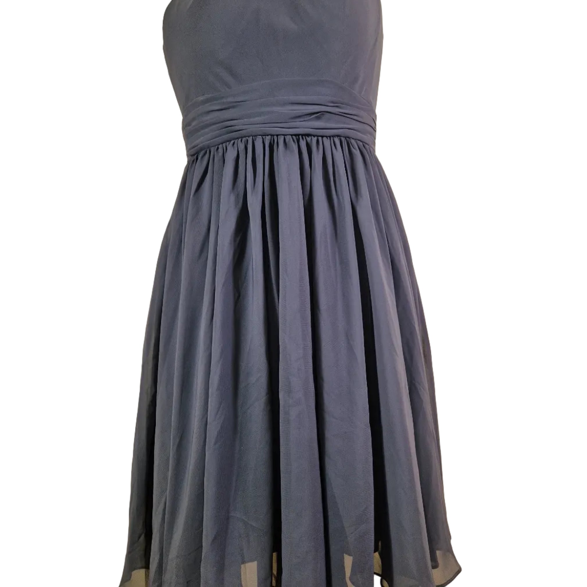 JJS House Blue Halter Occasion Dress UK 10 To 12 Polyester