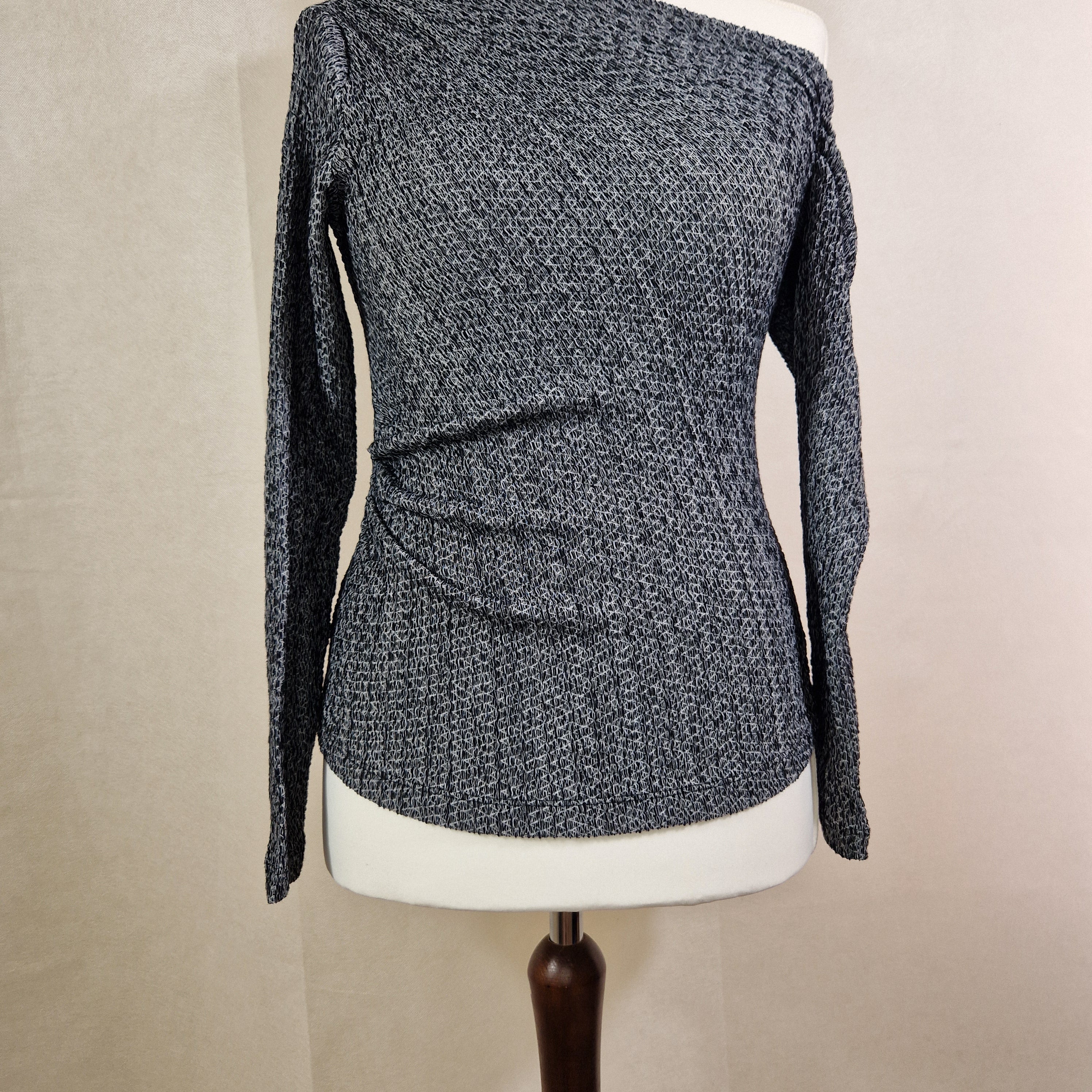 Zara Womens Grey Knit Stretch Pullover Top UK S Preloved