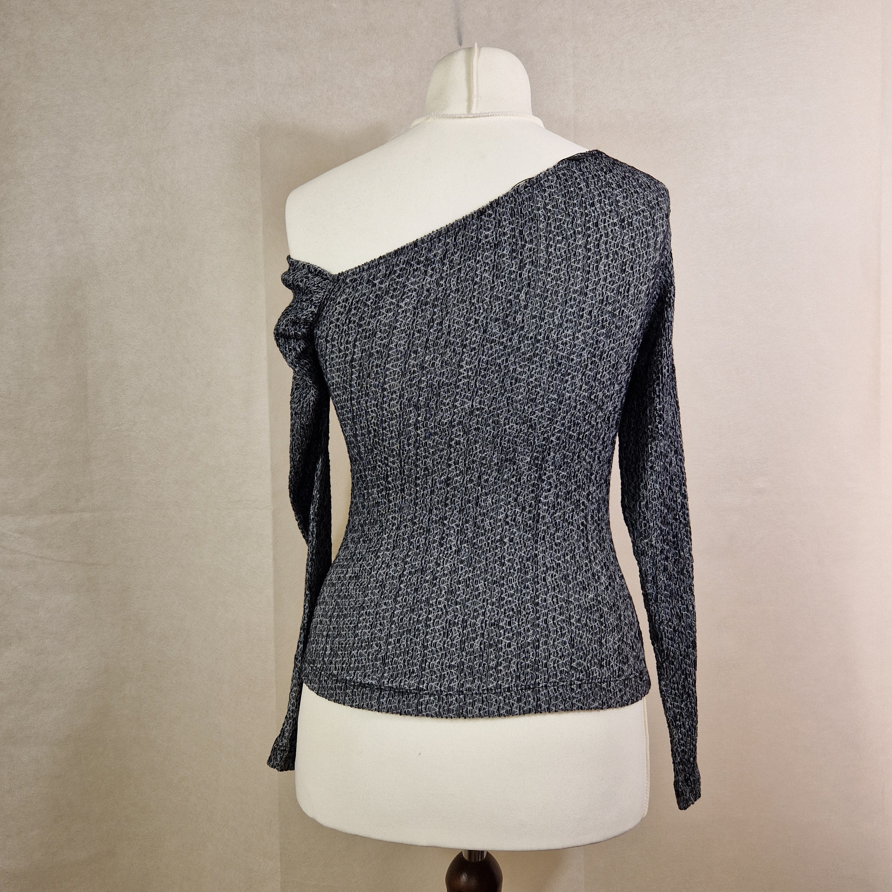 Zara Womens Grey Knit Stretch Pullover Top UK S Preloved