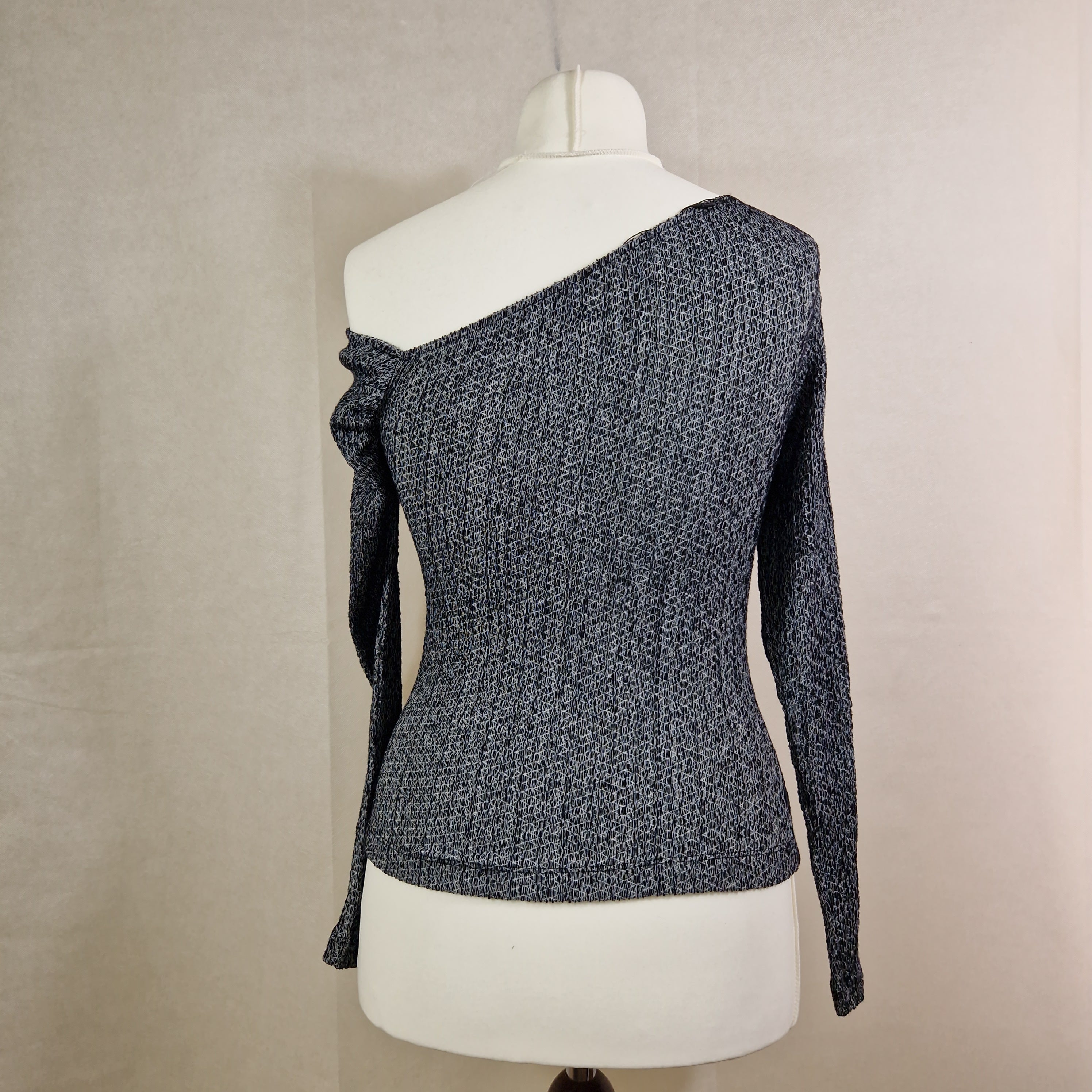 Zara Womens Grey Knit Stretch Pullover Top UK S Preloved