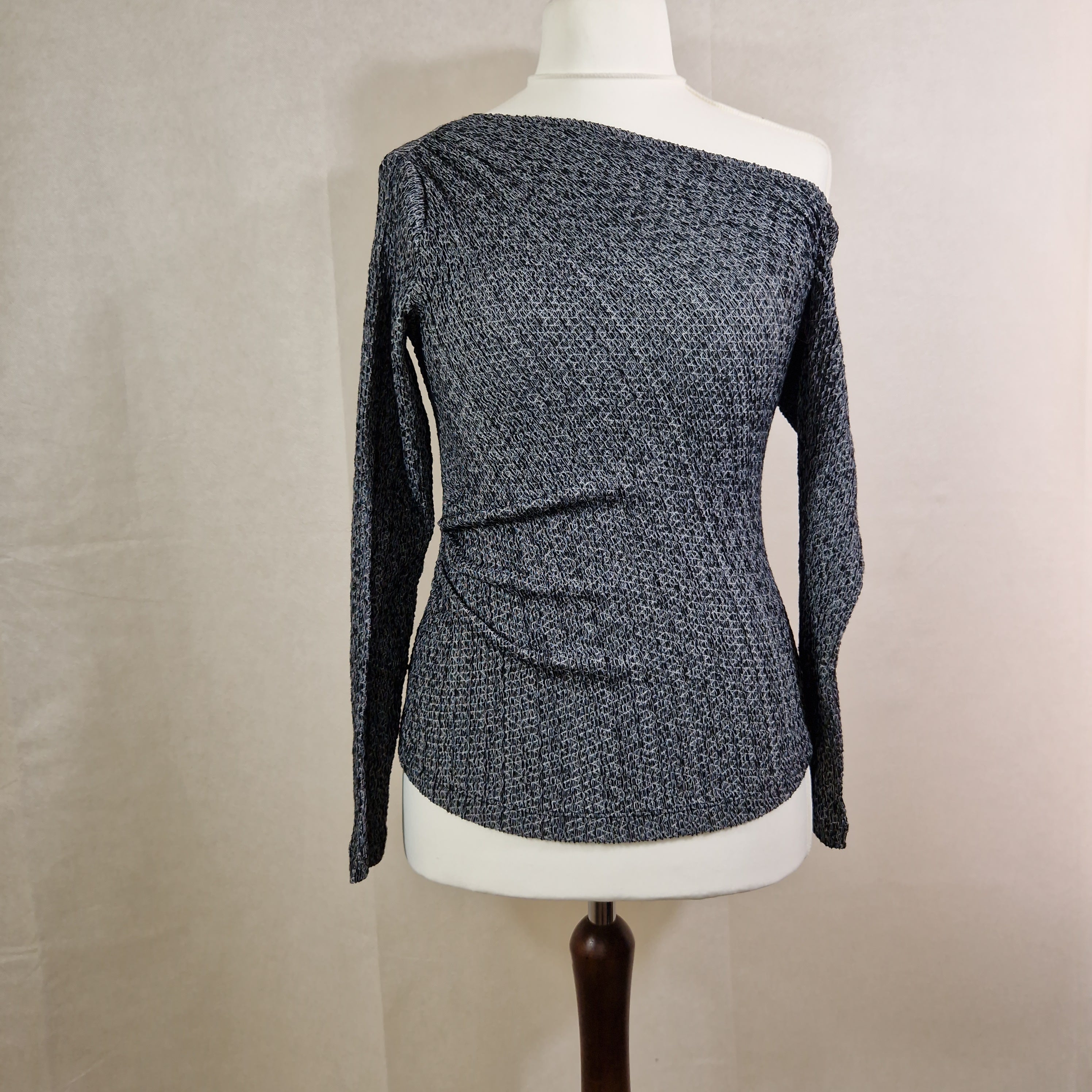 Zara Womens Grey Knit Stretch Pullover Top UK S Preloved