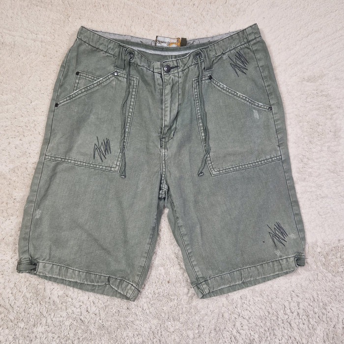 Simon Clark Mens Green Cargo Shorts UK L — Preloved