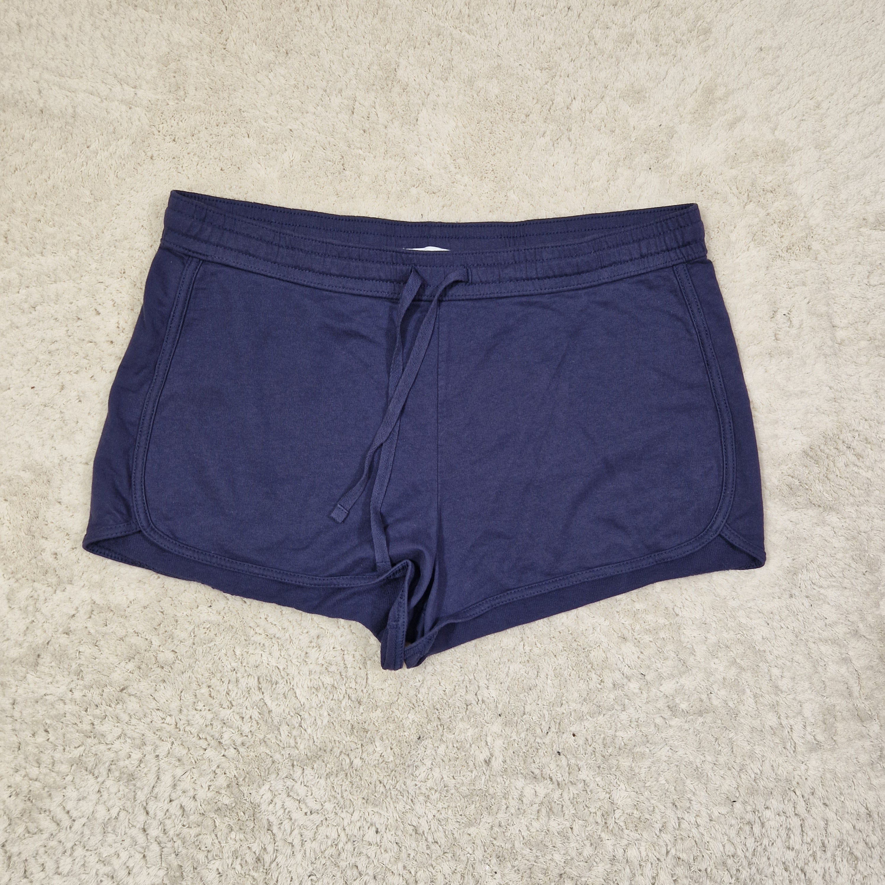 Papaya Womens Cobalt Blue Cotton Jersey  Shorts UK 16 Mid Rise