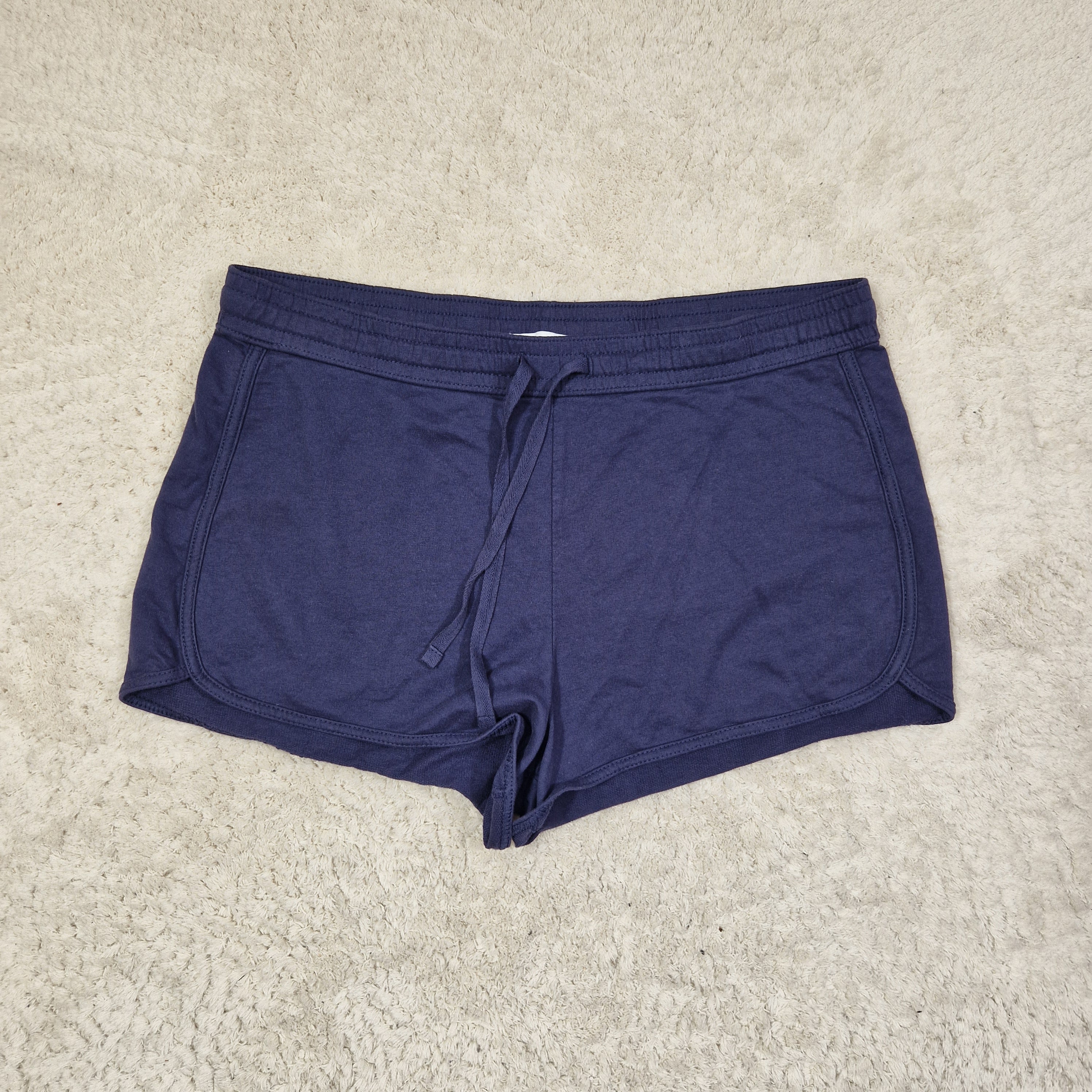 Papaya Womens Cobalt Blue Cotton Jersey  Shorts UK 16 Mid Rise