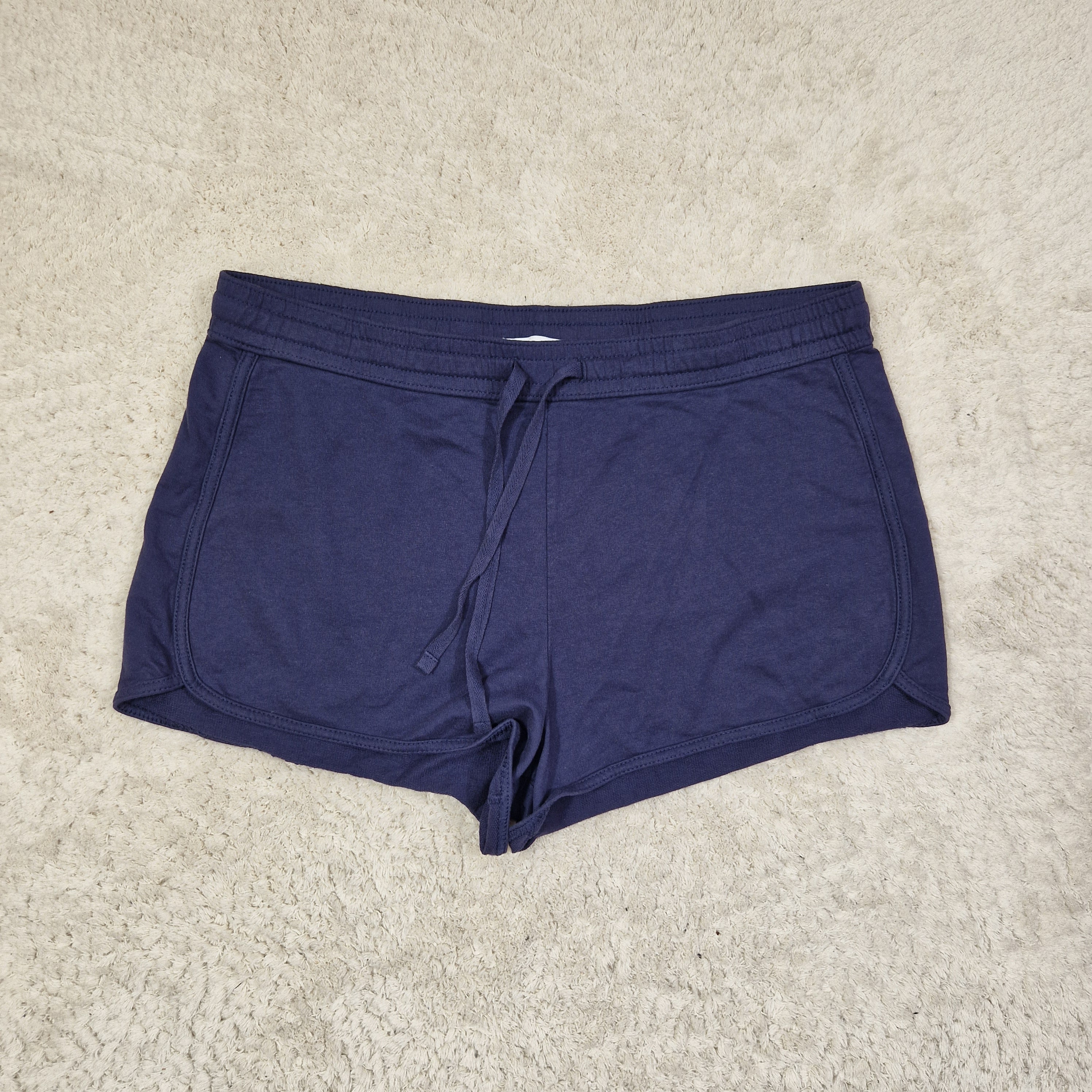 Papaya Womens Cobalt Blue Cotton Jersey  Shorts UK 16 Mid Rise