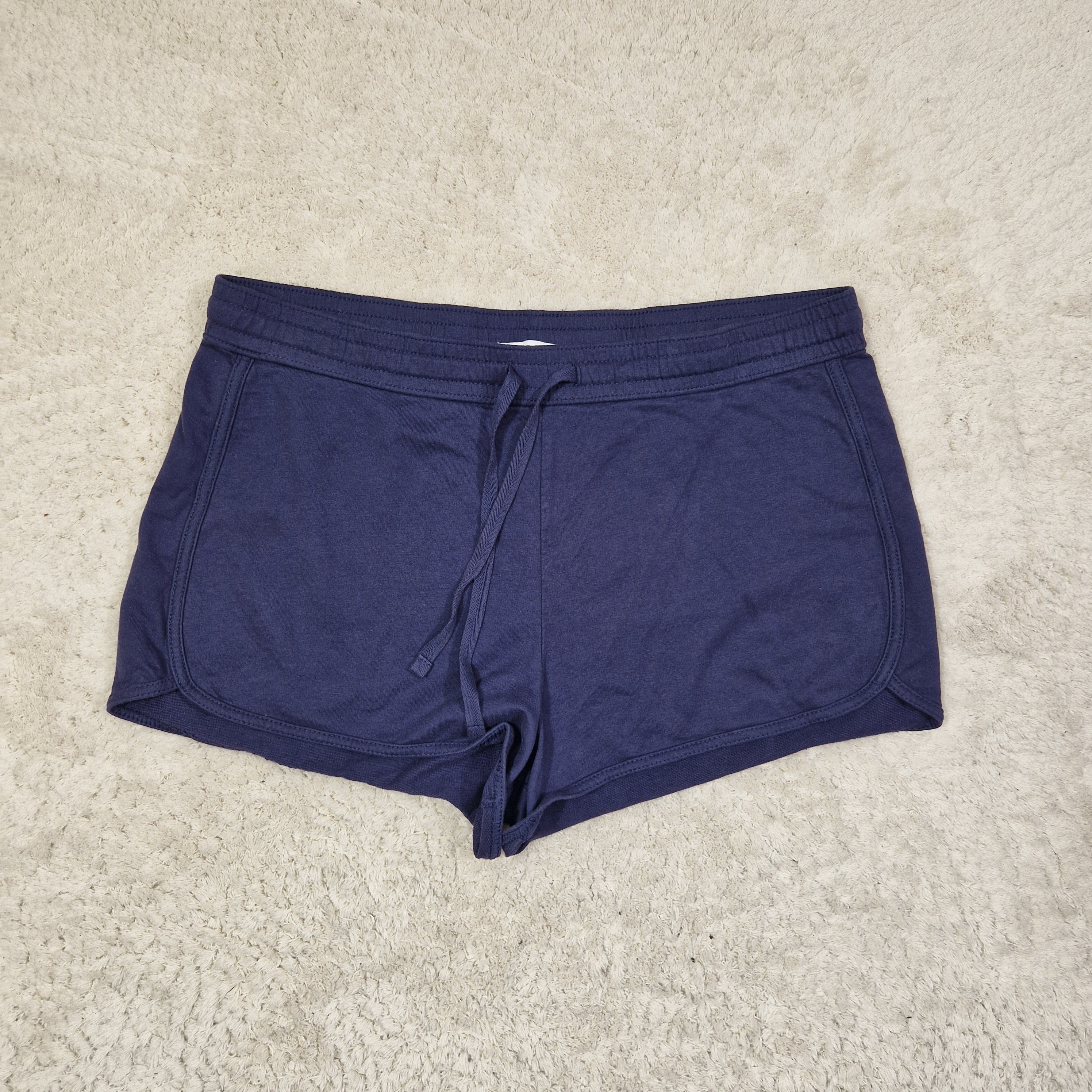 Papaya Womens Cobalt Blue Cotton Jersey  Shorts UK 16 Mid Rise