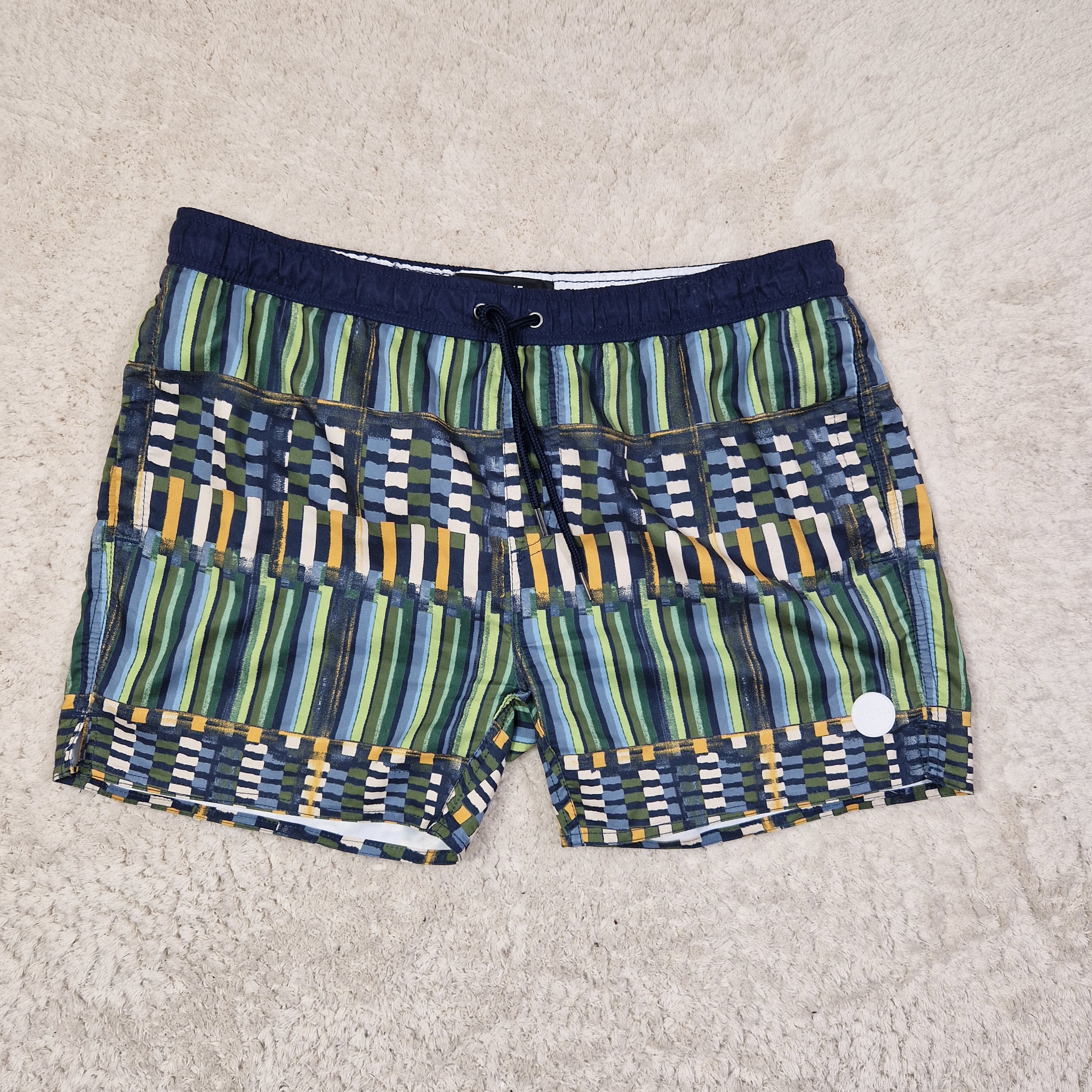 Native Youth Swim Shorts Blue Waist 36 Length 4.5in Polyester UK 36