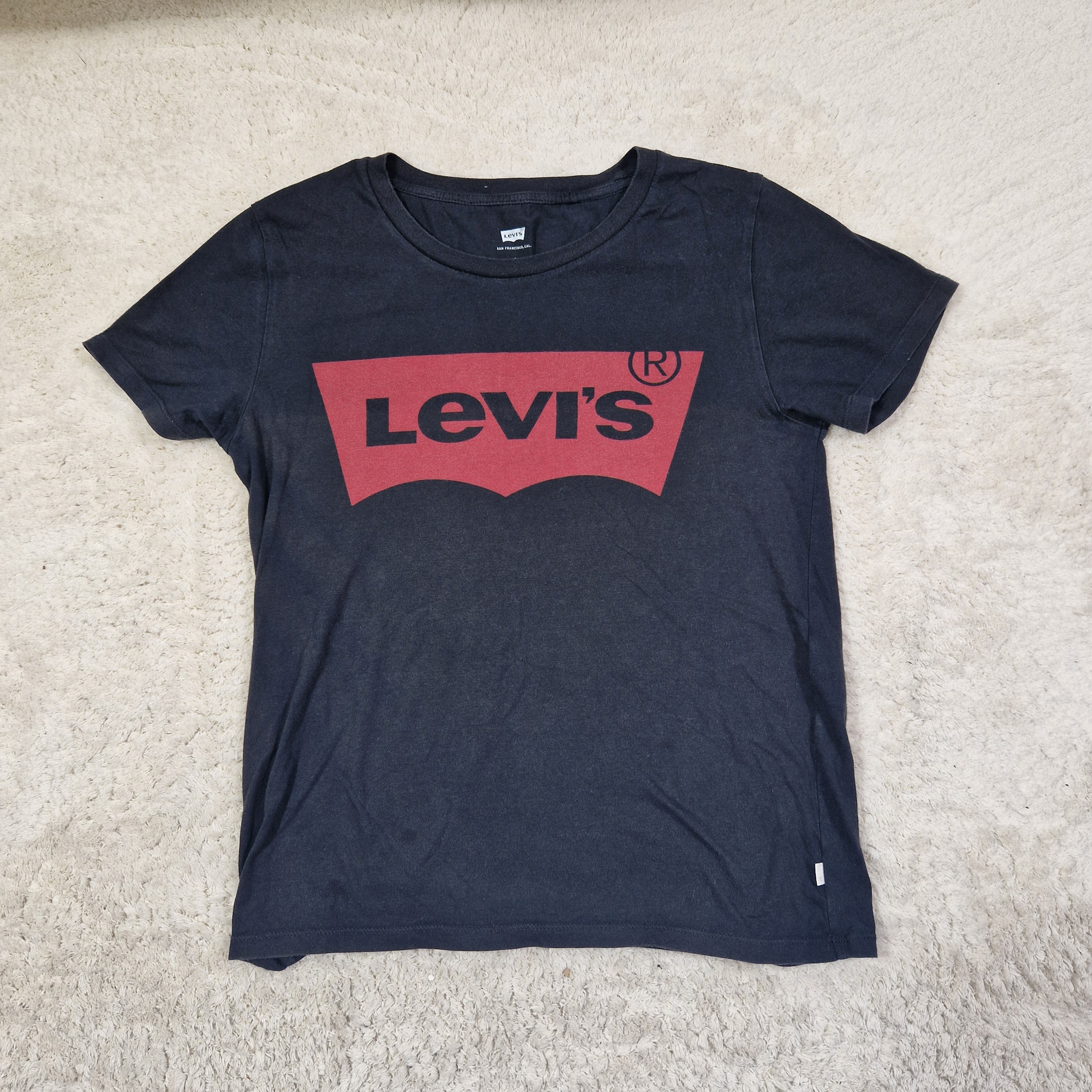 Levi's Men's T-Shirt Big Logo Graphic Cotton Regular Black UK S