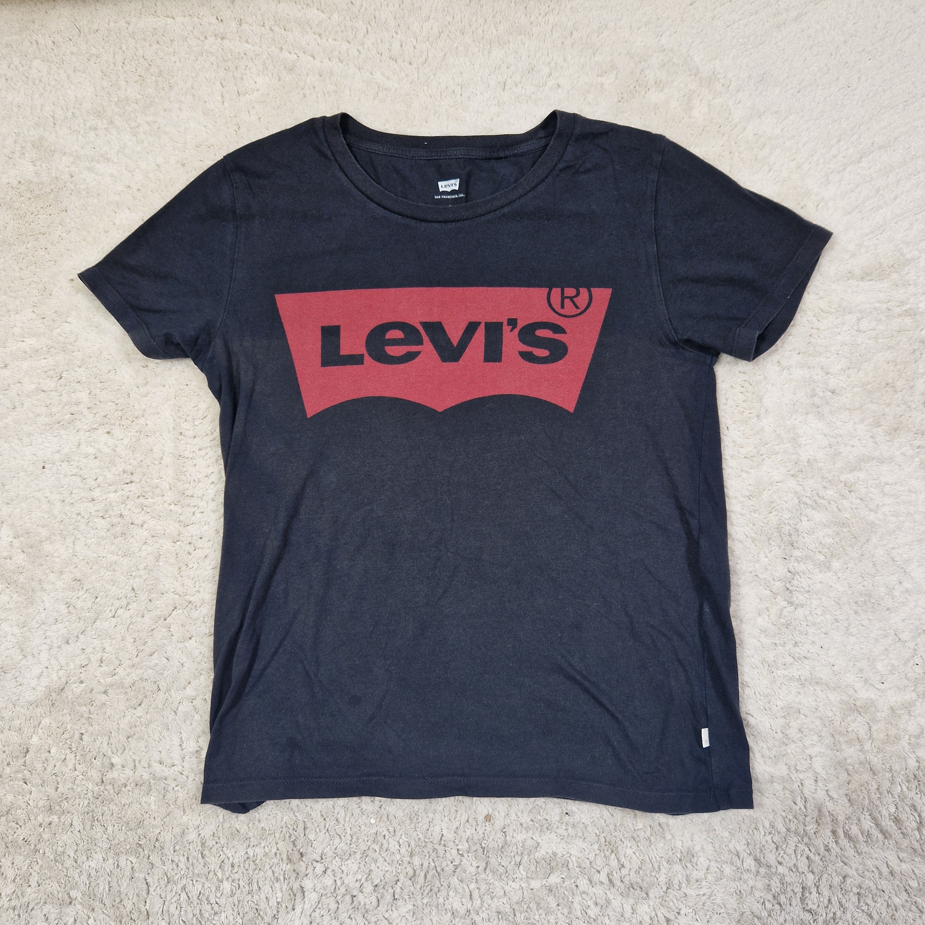Levi's Men's T-Shirt Big Logo Graphic Cotton Regular Black UK S