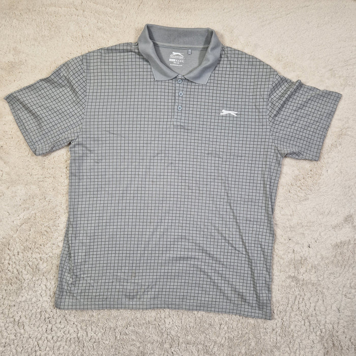 Slazenger Mens Grey Polo Shirt UK XL — Preloved