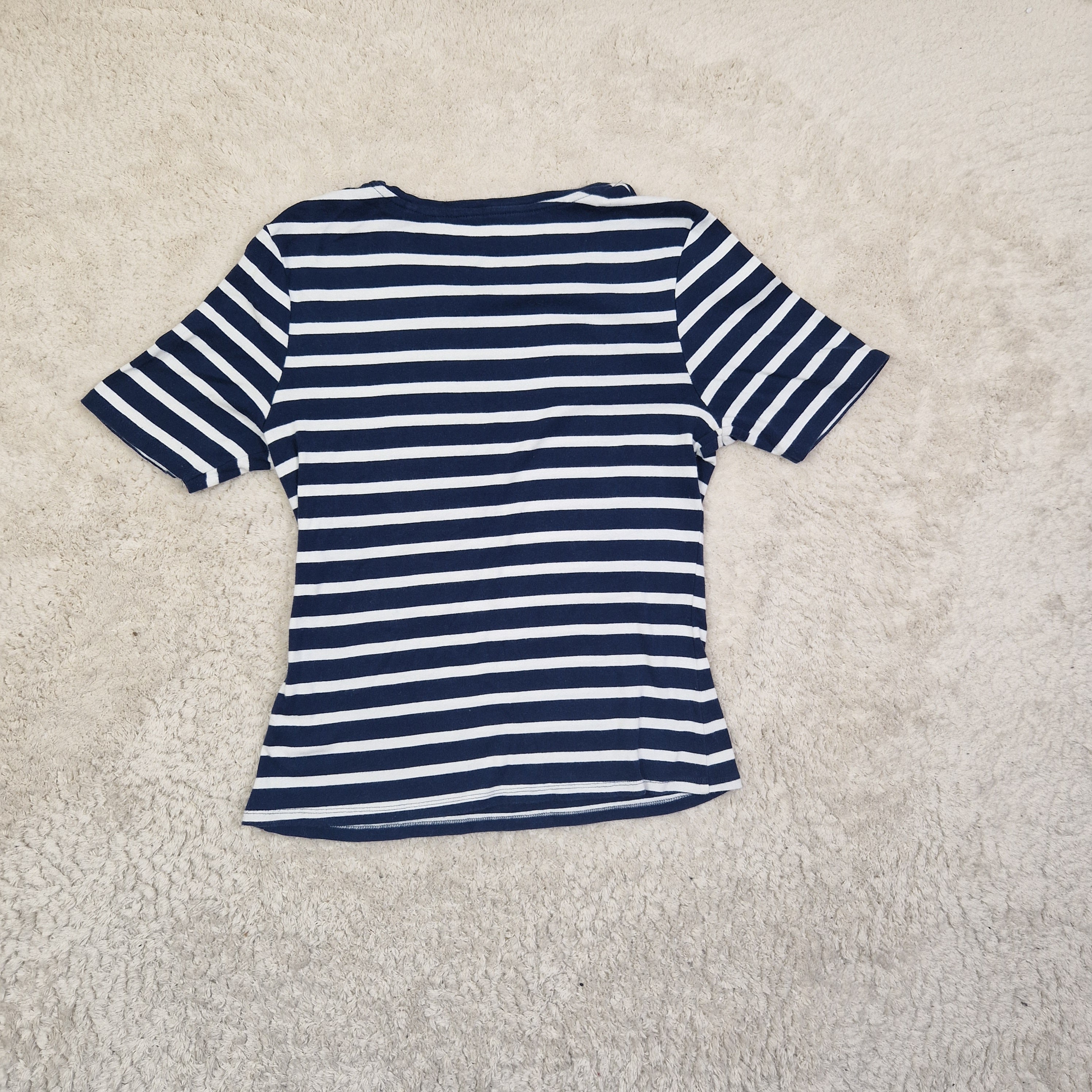 TU Women’s Blue & White Striped Cotton T‑Shirt – UK 14
